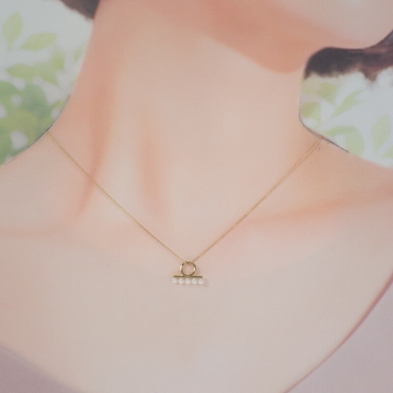 タサキ TASAKI バランス チャーム パール CM-0172-18KYG-CHKCM01 ネックレス K18イエローゴールド レディース【中古】【Aランク】