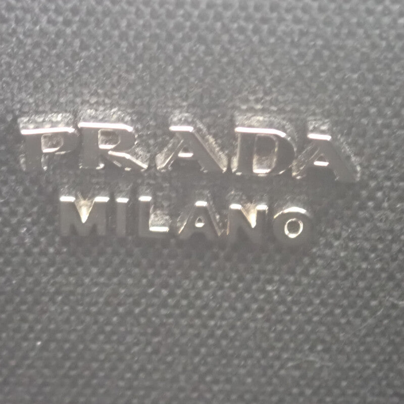 プラダ PRADA パニエ 1BA212_2DID_F0B7K_V_POO ハンドバッグ キャンバス レザー ブラック ブラウン レディース【中古】【Aランク】