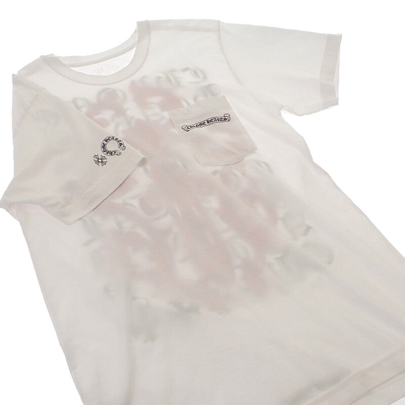 クロムハーツ CHROME HEARTS ダガー アイチャート M 半袖Ｔシャツ コットン ホワイト メンズ【中古】【ABランク】