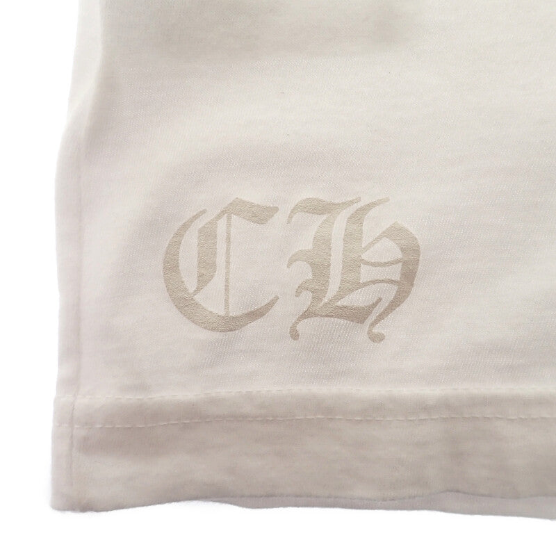 クロムハーツ CHROME HEARTS ダガー アイチャート M 半袖Ｔシャツ コットン ホワイト メンズ【中古】【ABランク】