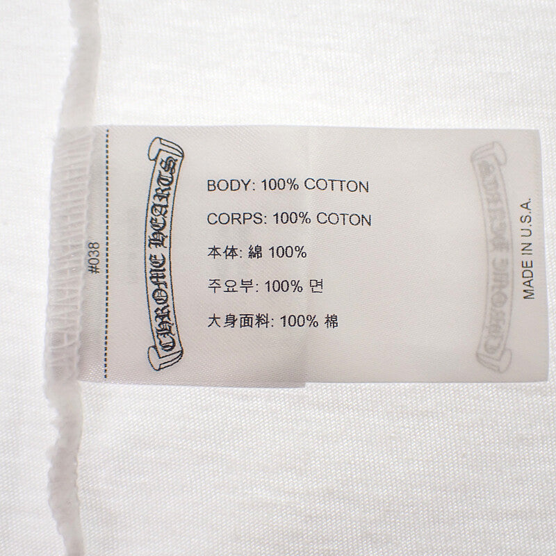クロムハーツ CHROME HEARTS ダガー アイチャート M 半袖Ｔシャツ コットン ホワイト メンズ【中古】【ABランク】