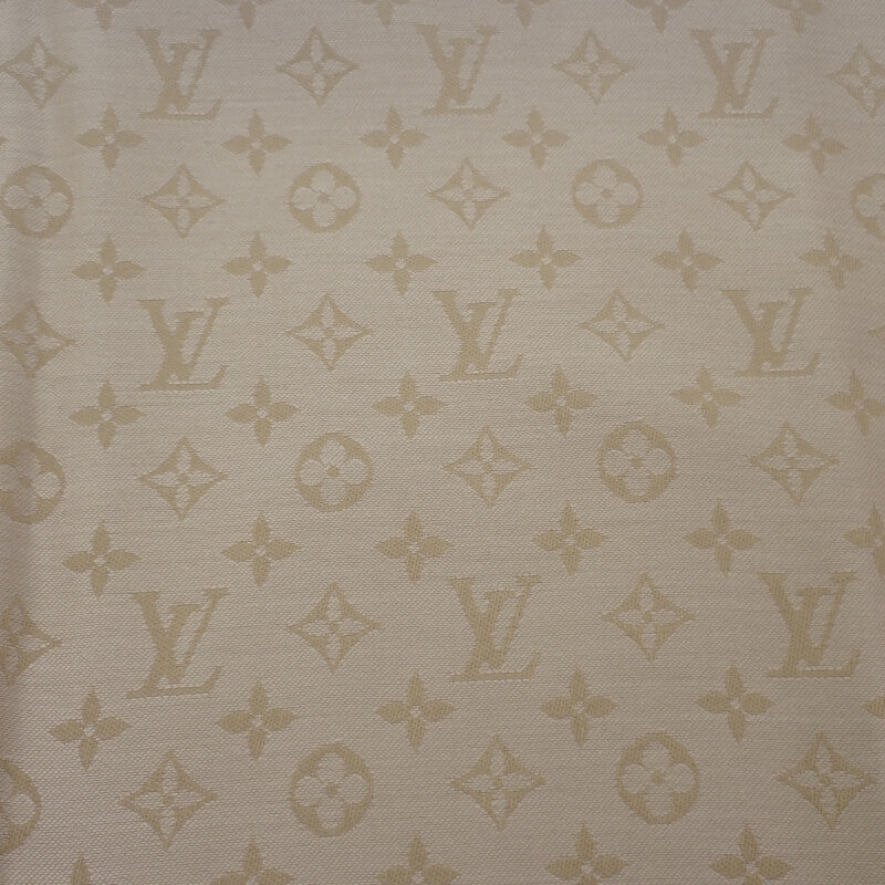 ルイヴィトン LOUIS VUITTON ショール・モノグラム・ネオデニム M76068 モノグラム スカーフ シルク ウール ベージュ レディース ユニセックス【中古】【Aランク】