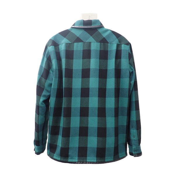 モンクレール MONCLER フラグメント Simmon チェックダウンシャツ FRAGMENT DESIGN 2 H209U1A00009 M2316 長袖シャツ コットン ナイロン ダウン グリーン メンズ【中古】【Aランク】