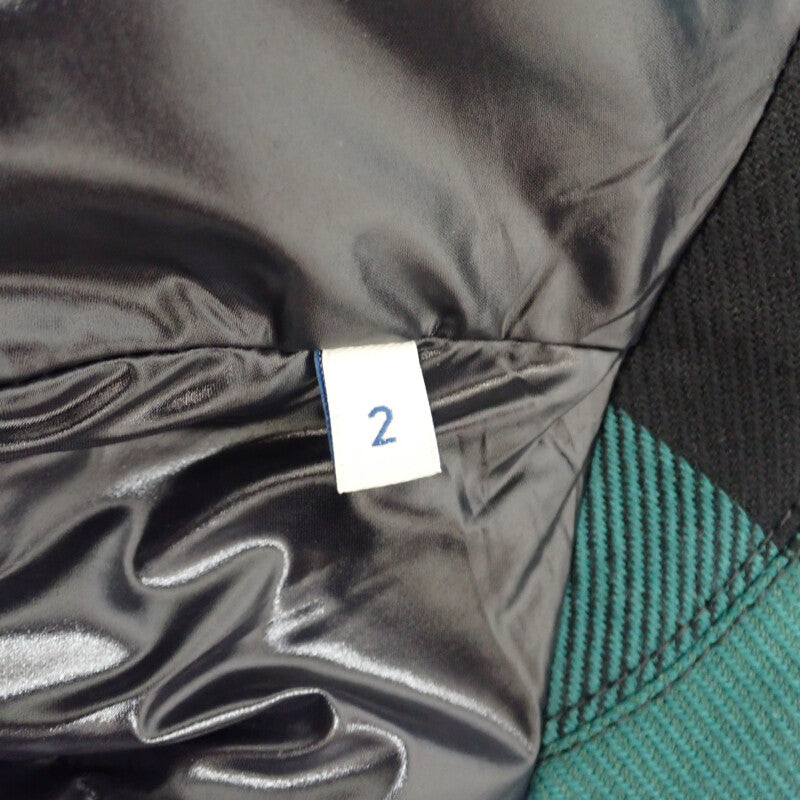 モンクレール MONCLER フラグメント Simmon チェックダウンシャツ FRAGMENT DESIGN 2 H209U1A00009 M2316 長袖シャツ コットン ナイロン ダウン グリーン メンズ【中古】【Aランク】