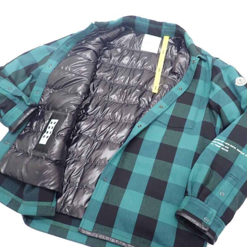 モンクレール MONCLER フラグメント Simmon チェックダウンシャツ