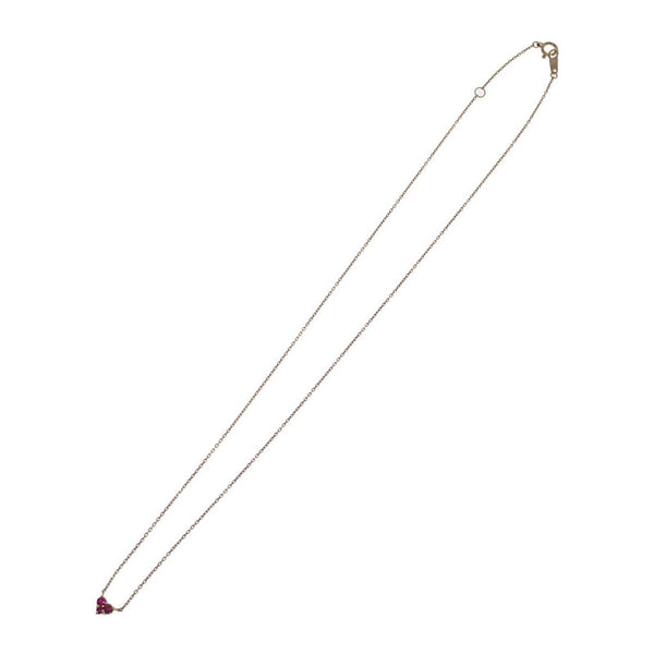 ヴァンドーム VANDOME ハート ネックレス K18イエローゴールド ピンク ルビー レディース【中古】【Aランク】