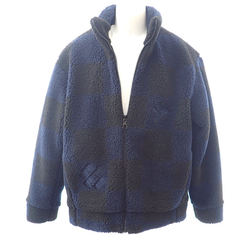 ルイヴィトン LOUIS VUITTON ダミエボアフリース XL その他アウター ポリエステル ネイビー メンズ【中古】【ABランク】