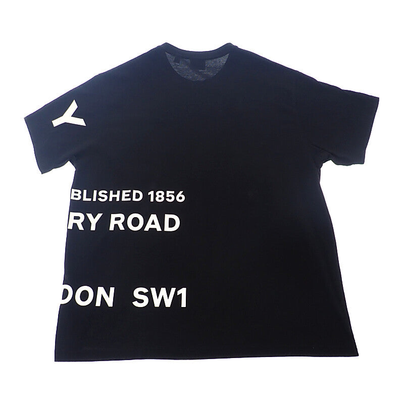 バーバリー BURBERRY ロゴ ホースフェリープリント L 8040764 半袖Ｔシャツ コットン ブラック メンズ レディース【中古】【Aランク】