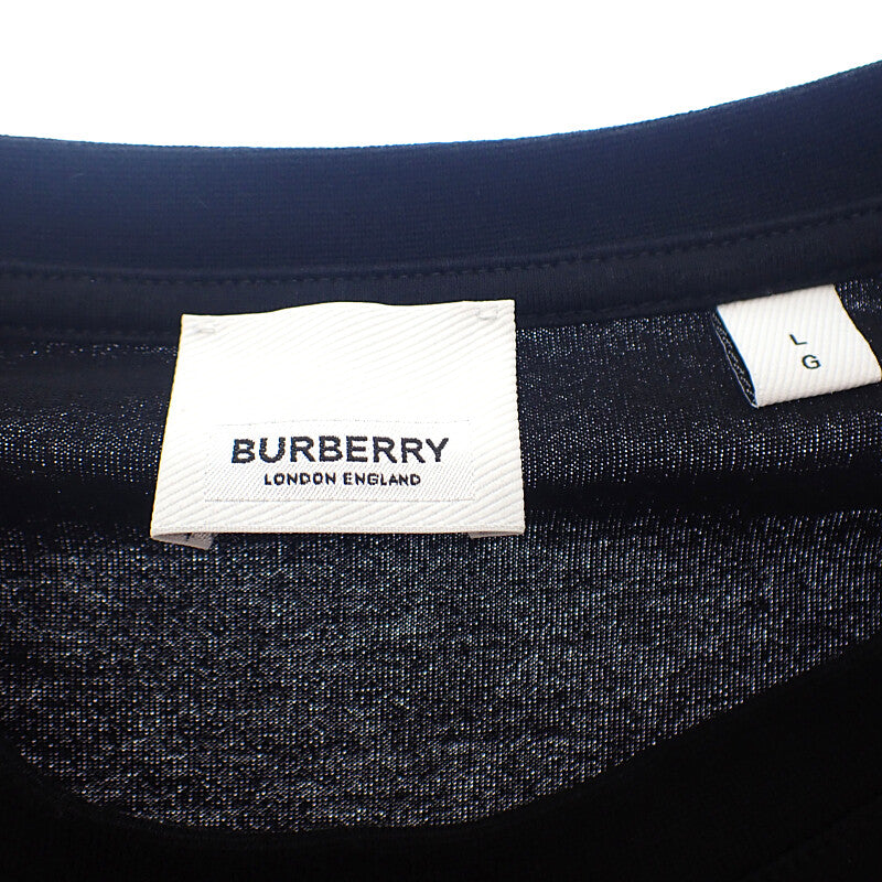 バーバリー BURBERRY ロゴ ホースフェリープリント L 8040764 半袖Ｔシャツ コットン ブラック メンズ レディース【中古】【Aランク】