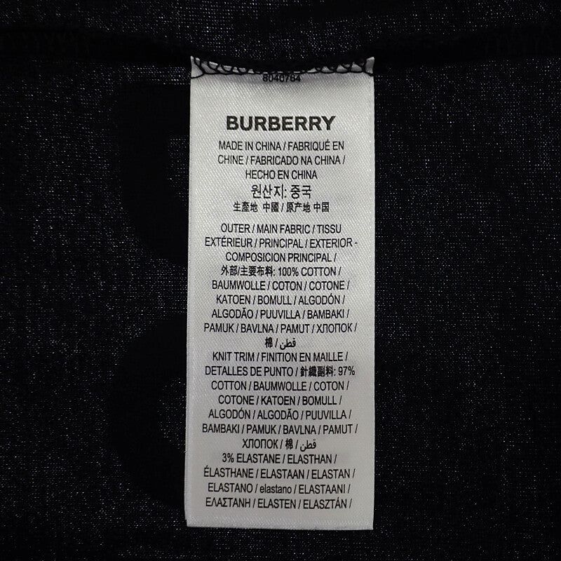 バーバリー BURBERRY ロゴ ホースフェリープリント L 8040764 半袖Ｔシャツ コットン ブラック メンズ レディース【中古】【Aランク】