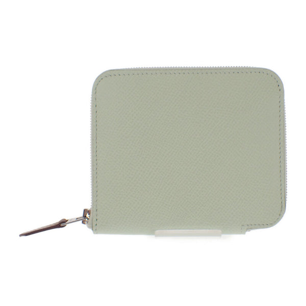 エルメス HERMES アザップ シルクインコンパクト W刻印 コインケース ヴォーエプソン シルク ヴェールフィズ グリメイヤー シルバー金具 レディース メンズ【中古】【Aランク】