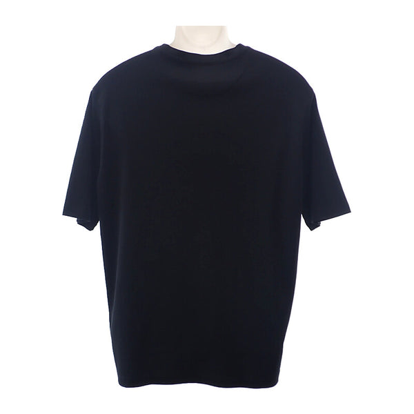 プラダ PRADA トライアングルロゴ L UJN861 半袖Ｔシャツ コットン ブラック メンズ【中古】【Aランク】