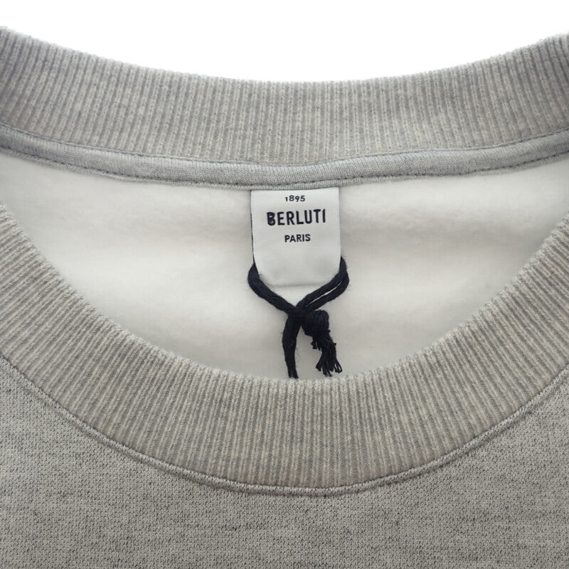 ベルルッティ Berluti レザースクリット M R25JRL81 スウェット コットン グレー メンズ【中古】【Aランク】