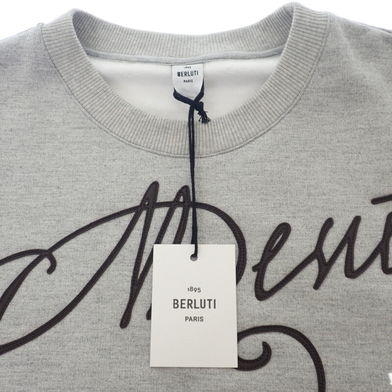 ベルルッティ Berluti レザースクリット M R25JRL81 スウェット コットン グレー メンズ【中古】【Aランク】