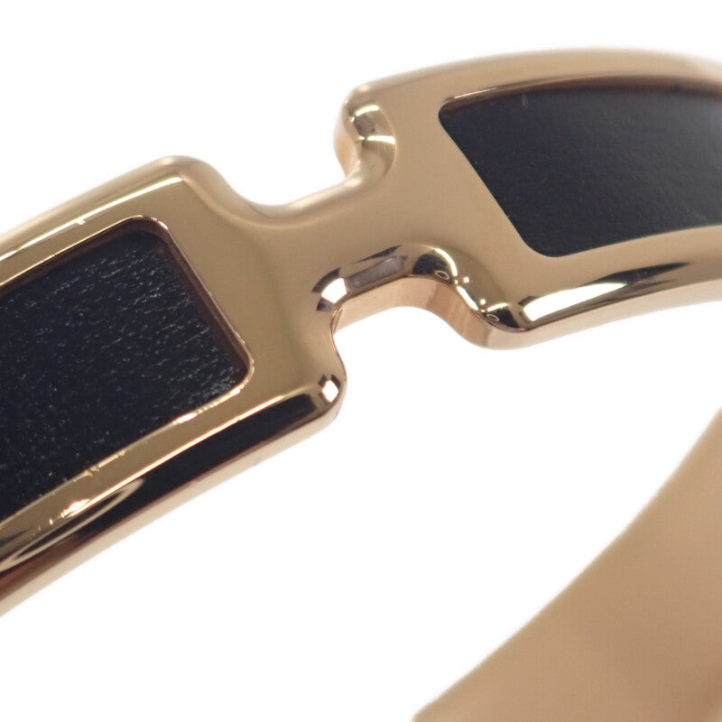 エルメス HERMES ブレスレットオランプ バングル ボックスカーフ ブラック ゴールド金具 レディース【中古】【SAランク】