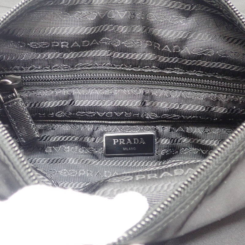プラダ PRADA テスート 1BD953 ショルダーバッグ ナイロン ブラック シルバー金具 メンズ【中古】【Aランク】