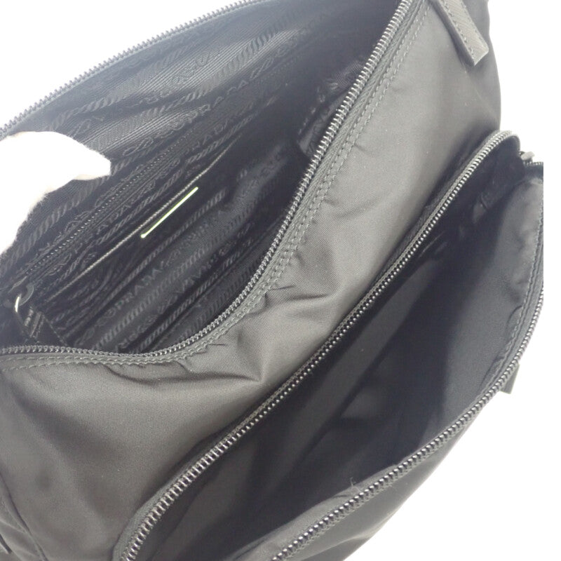 プラダ PRADA テスート 1BD953 ショルダーバッグ ナイロン ブラック シルバー金具 メンズ【中古】【Aランク】