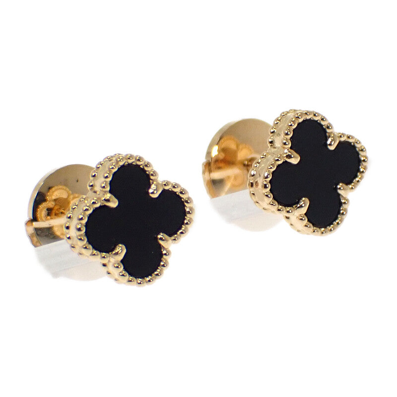ヴァンクリーフ＆アーペル Van Cleef & Arpels スウィートアルハンブラ ピアス K18イエローゴールド オニキス レディース【中古】【Aランク】