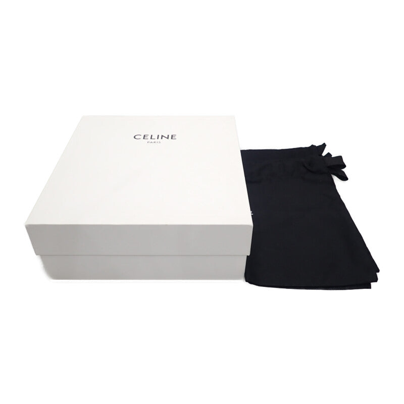 セリーヌ CELINE パタパンレースアップ ハイカット 343142198C.38NO スニーカー キャンバス レザー ブラック 35 レディース【中古】【Aランク】