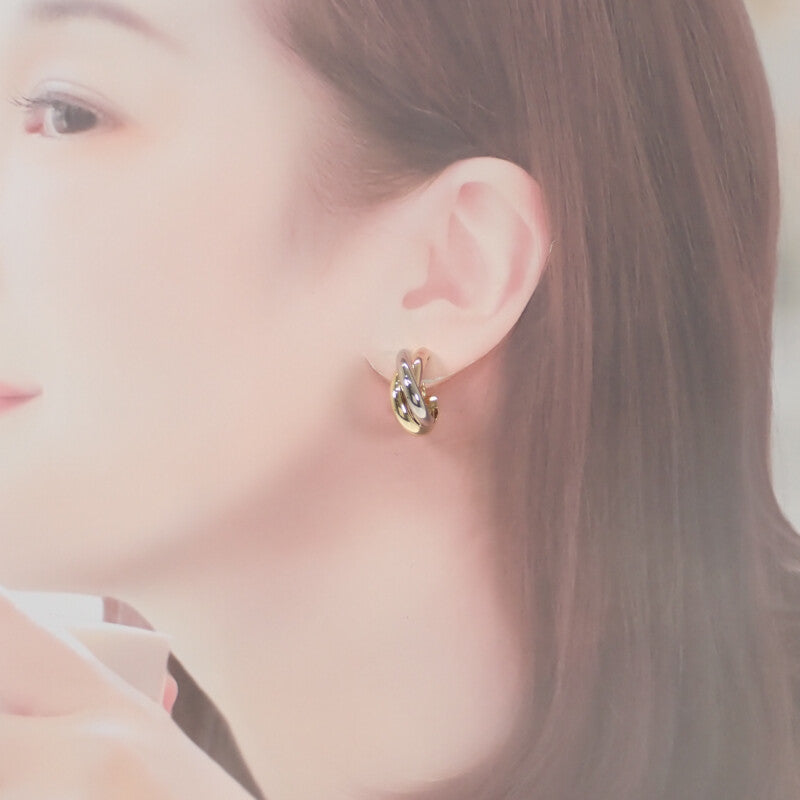 カルティエ CARTIER トリニティ ピアス K18イエローゴールド K18ピンクゴールド K18ホワイトゴールド レディース【中古】【Aランク】