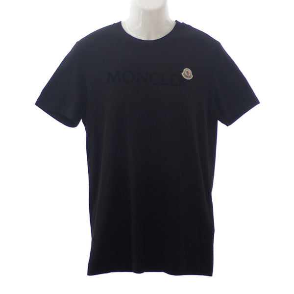 モンクレール MONCLER ロゴ M I10918C00064_8390T 半袖Ｔシャツ コットン ブラック メンズ【中古】【Aランク】