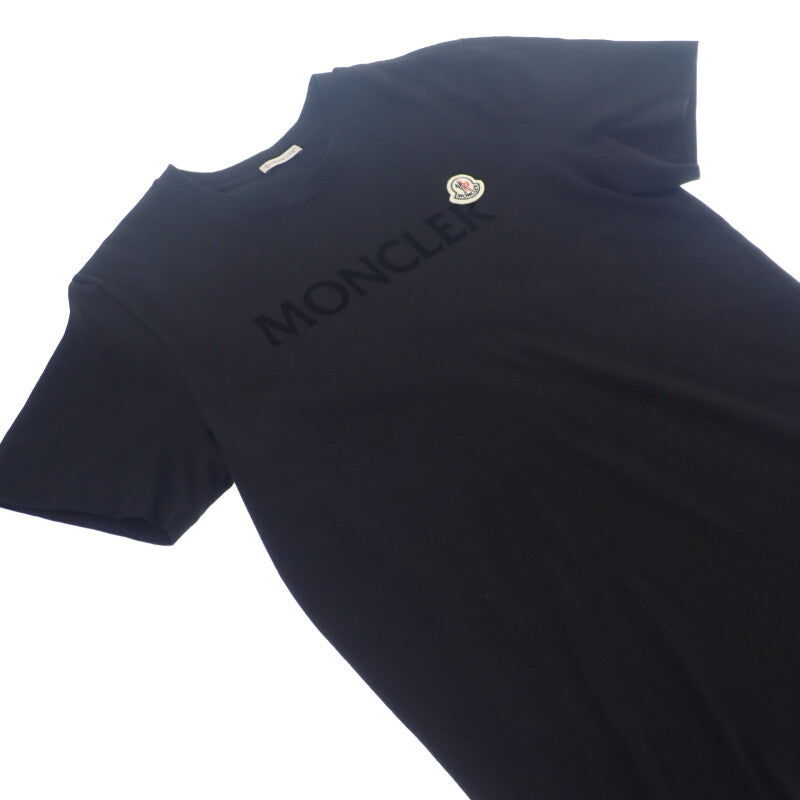 モンクレール MONCLER ロゴ M I10918C00064_8390T 半袖Ｔシャツ コットン ブラック メンズ【中古】【Aランク】