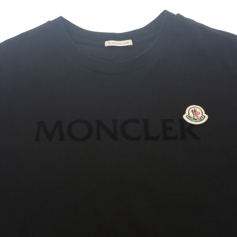 モンクレール MONCLER ロゴ M I10918C00064_8390T 半袖Ｔシャツ コットン ブラック メンズ【中古】【Aランク】