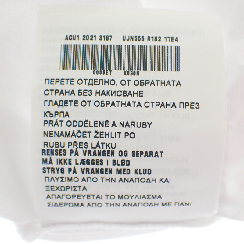 プラダ PRADA ロゴ L UJN555_R182_125E 半袖Ｔシャツ コットン ホワイト メンズ【中古】【Aランク】