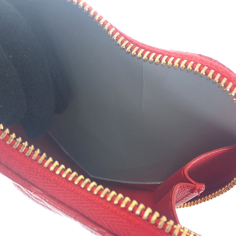 ディオール Dior アムールカロチェーンハートポーチ S5097UNID_M61R ショルダーバッグ カーフ レッド ゴールド金具 レディース【中古】【ABランク】