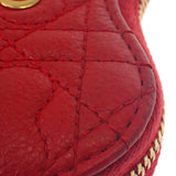 ディオール Dior アムールカロチェーンハートポーチ S5097UNID_M61R ショルダーバッグ カーフ レッド ゴールド金具 レディース【中古】【ABランク】