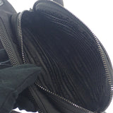 プラダ PRADA サフィアーノレザー 2VH128_2DMH_F0002 ショルダーバッグ ナイロン ブラック シルバー金具 メンズ レディース【中古】【Aランク】