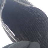 プラダ PRADA サフィアーノレザー 2VH128_2DMH_F0002 ショルダーバッグ ナイロン ブラック シルバー金具 メンズ レディース【中古】【Aランク】