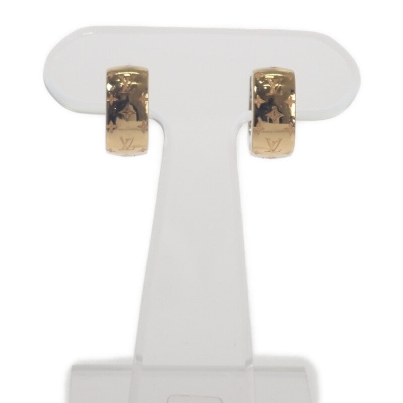 ルイヴィトン LOUIS VUITTON ブックレドレイユ ナノグラム GP M00397 ピアス メタル ゴールド シルバー レディース【中古】【ABランク】