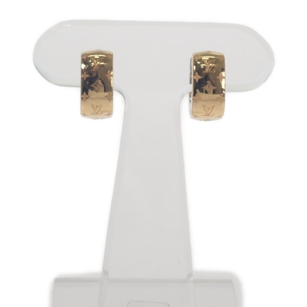 ルイヴィトン LOUIS VUITTON ブックレドレイユ ナノグラム GP M00397 ピアス メタル ゴールド シルバー レディース【中古】【ABランク】