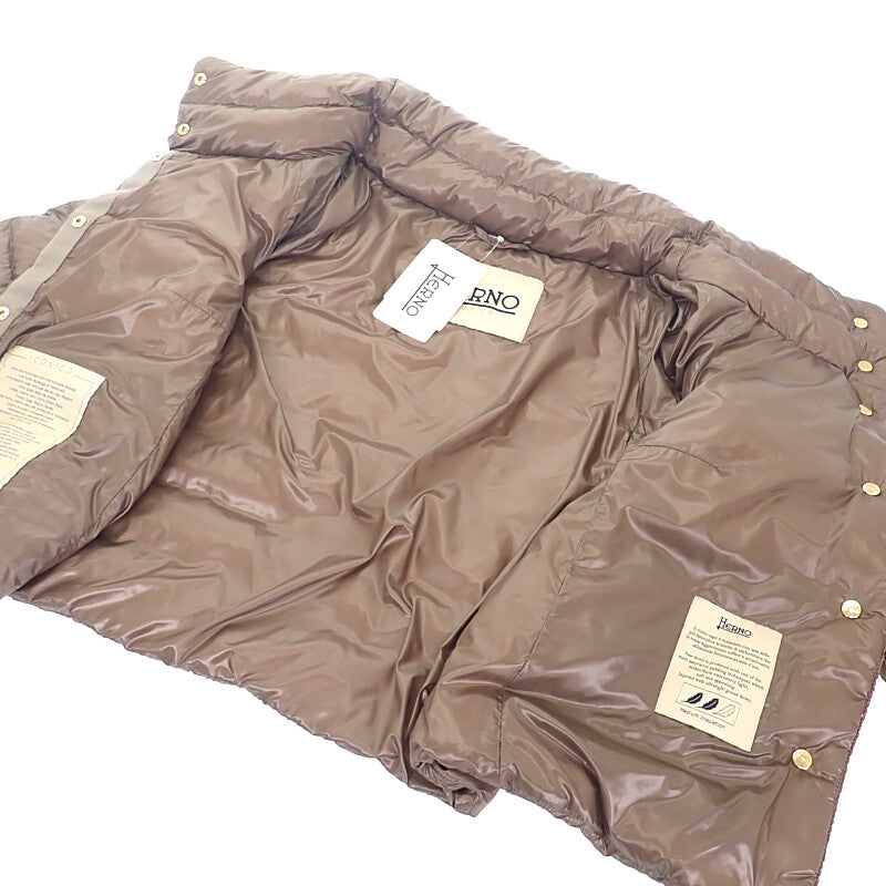 ヘルノ Herno ソフィア 40 P10046DIC-12017-2700 ダウンジャケット ナイロン ブラウン レディース【中古】【Aランク】