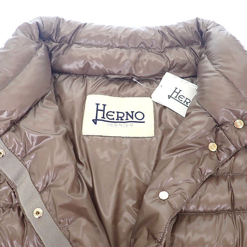 ヘルノ Herno ソフィア 40 P10046DIC-12017-2700 ダウンジャケット ナイロン ブラウン レディース【中古】【Aランク】