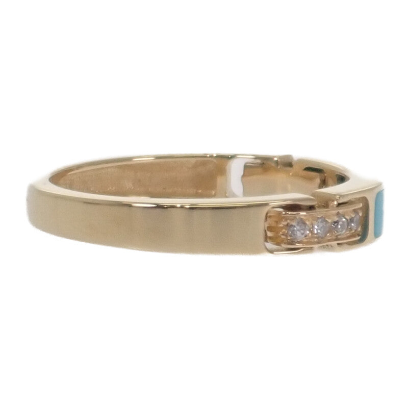 TAVANTI タヴァンティ 15.5号 リング K18イエローゴールド ダイヤモンド ターコイズ レディース【中古】【Aランク】