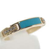 TAVANTI タヴァンティ 15.5号 リング K18イエローゴールド ダイヤモンド ターコイズ レディース【中古】【Aランク】