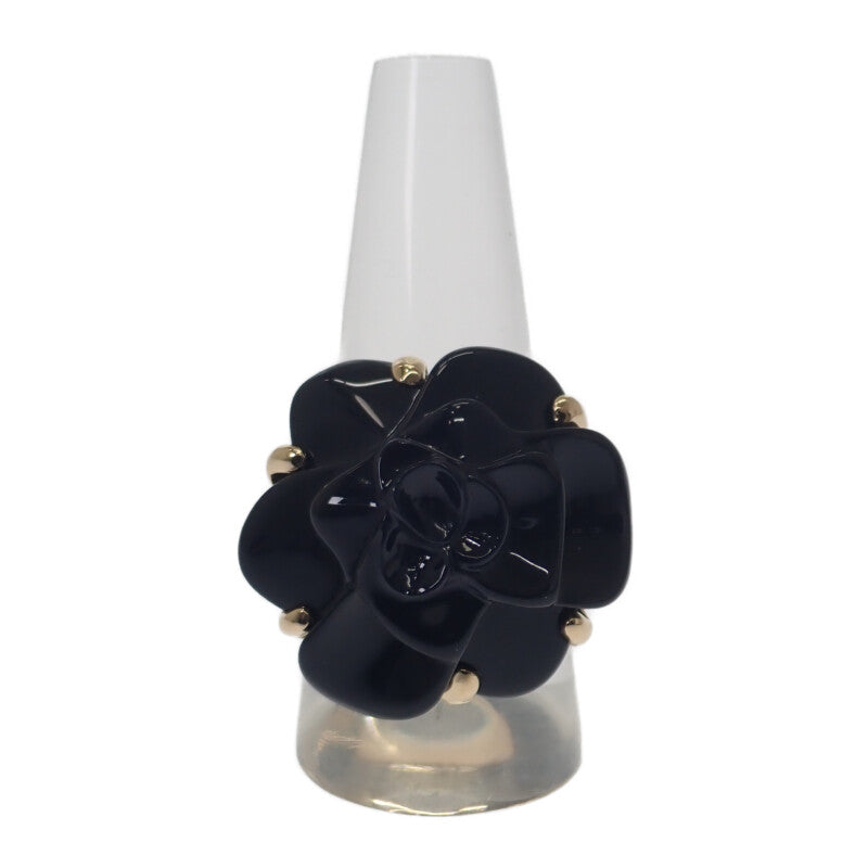 シャネル CHANEL カメリア 16号 リング K18イエローゴールド オニキス レディース【中古】【Aランク】