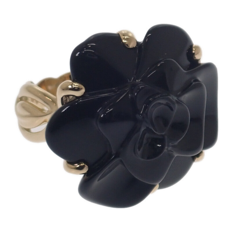 シャネル CHANEL カメリア 16号 リング K18イエローゴールド オニキス レディース【中古】【Aランク】