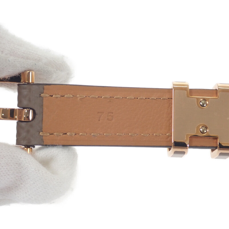 エルメス HERMES ポップH 15 アッシュ H081087 ベルト ヴォーエプソン エトゥープ ブラウン 75 レディース【中古】【SAランク】 エルメス HERMES ポップH 15 アッシュ H081087 ベルト ヴォーエプソン