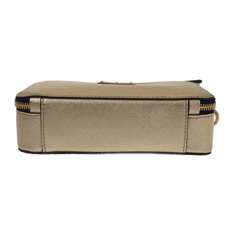 プラダ PRADA ブリック 2VH070 ショルダーバッグ レザー ゴールド ゴールド金具 メンズ レディース【中古】【Aランク】