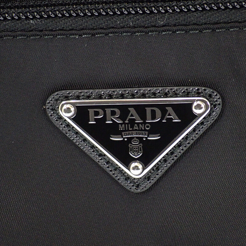 プラダ PRADA Re-Nylon バッグ 1BC421 ショルダーバッグ ナイロン ブラック シルバー金具 メンズ レディース ユニセックス【中古】【Aランク】