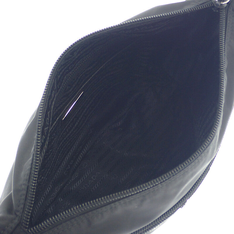 プラダ PRADA Re-Nylon バッグ 1BC421 ショルダーバッグ ナイロン ブラック シルバー金具 メンズ レディース ユニセックス【中古】【Aランク】