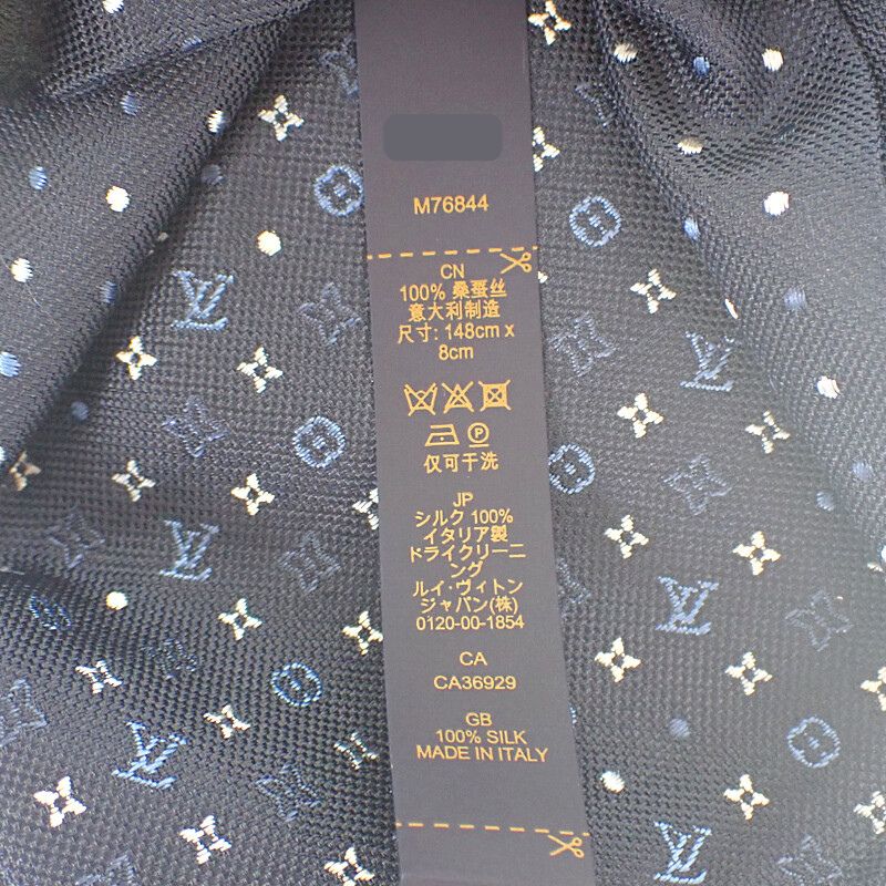 ルイヴィトン LOUIS VUITTON モノグラム グラディエント ドッツ M76844 モノグラム ネクタイ シルク ネイビー メンズ【中古】【Aランク】