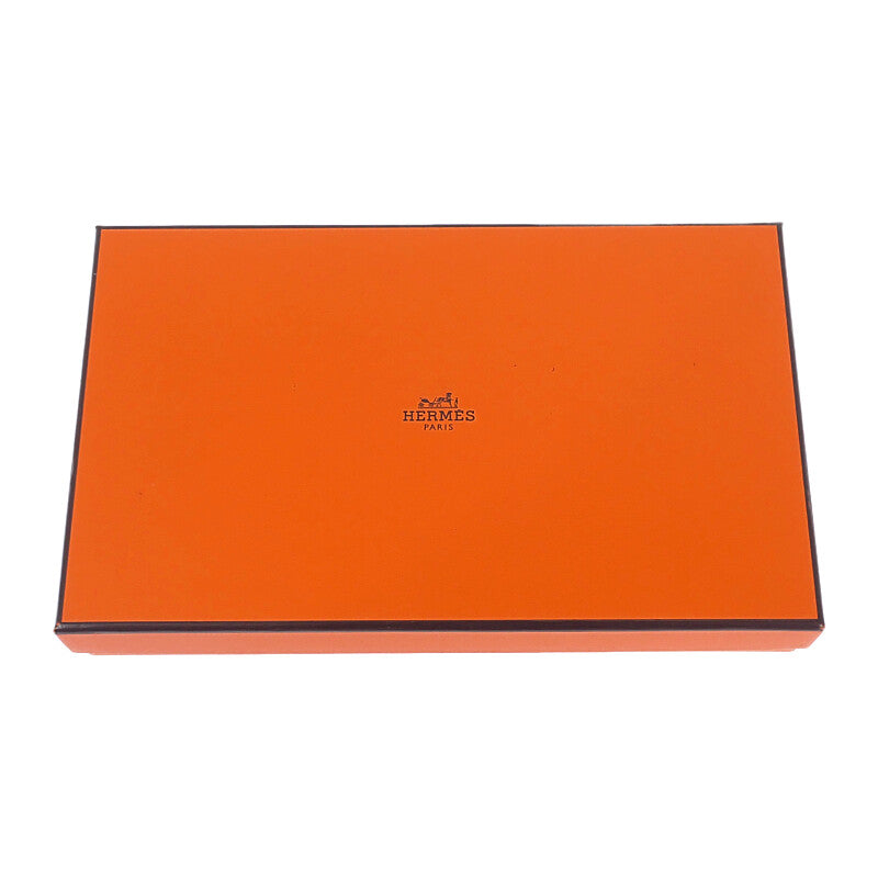 エルメス HERMES ベアンスフレ 長財布 ヴォーエプソン ブルーアトール シルバー金具 レディース【中古】【SAランク】