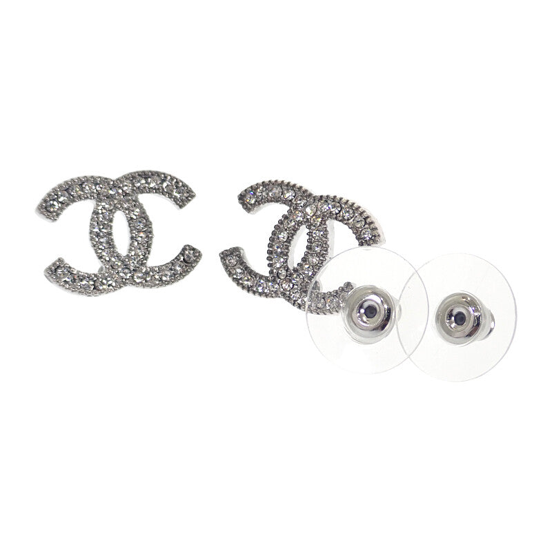 シャネル CHANEL ココマーク D15V ピアス メタル クリスタル シルバー レディース【中古】【ABランク】