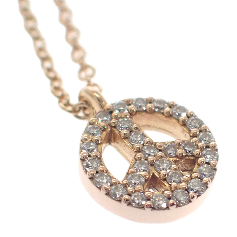 ティファニー TIFFANY&Co. メトロピースサイン ネックレス K18ピンクゴールド ダイヤモンド レディース【中古】【Aランク】