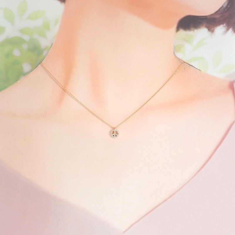 ティファニー TIFFANY&Co. メトロピースサイン ネックレス K18ピンクゴールド ダイヤモンド レディース【中古】【Aランク】