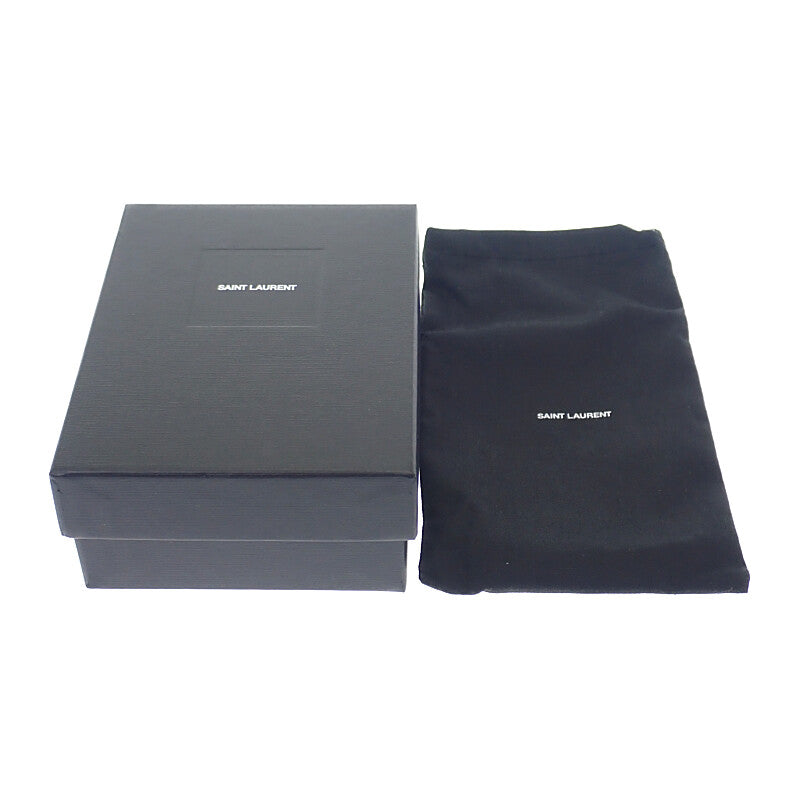 サンローラン SAINT LAURENT YSLラインキーケース 693749 B680J 9207 キーケース カーフ メタル アイボリー ゴールド金具 レディース【中古】【Aランク】